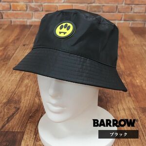 BARROW/フリーサイズ/バケットハット 034118 撥水◎ ロゴ ワンポイント 男女兼用 帽子 ストリート 新品/黒/ブラック/ib233/