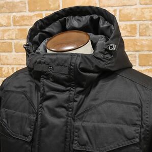 1円/秋冬/G-STAR RAW/Sサイズ/ダウン コート MFD HDD PARKA D1360-A516 撥水 軽量 防寒 あたたか◎ ミリタリー 新品/黒/ブラック/ft469/の画像4