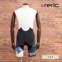 春夏/reric/Mサイズ/幾何学柄ビブショーツ 吸汗速乾 ストレッチ メッシュ通気性◎ 裾口 滑り止め 前傾姿勢 新品/マルチ/ib304/_画像1