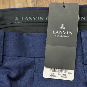 1円/LANVIN COLLECTION/44サイズ/スラックス パンツ 艷やか スーパー120’s トーニャ社 ワンタック 日本製 美脚 新品/紺/ネイビー/gf142/の画像6