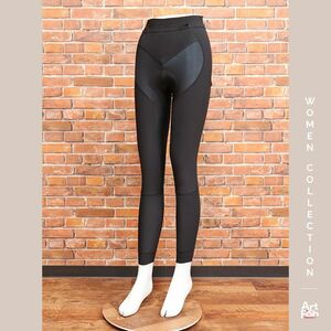 1 jpy / autumn winter /reric/L size / reverse side nappy cycle long tights . manner water-repellent heat insulation cycling lady's relic new goods / black / black /hy168/