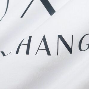 A|X ARMANI EXCHANGE/Lサイズ/丸首Tシャツ 8NZTCJ Z8H4Z ジャージー伸縮 ロゴ レタード プリント 半袖 新品/白/ホワイト/ic607/の画像4