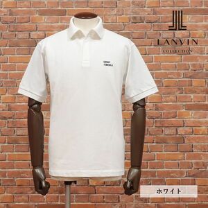  spring summer /LANVIN COLLECTION/52 size / domestic production polo-shirt Kiyoshi .kanoko elasticity * plain pcs collar BIG Silhouette short sleeves new goods / white / white /ib177/