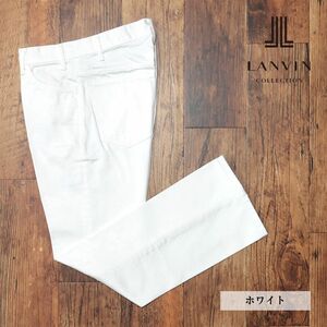 春夏/LANVIN COLLECTION/46サイズ/カラー デニムパンツ ハリ コシ 無地 ウォッシュ加工 日本製 新品/白/ホワイト/ib192/