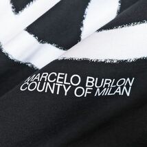 1円/23春夏/MARCELO BURLON/Mサイズ/Tシャツ CMAA054S23JER007 COUNTY PEACE OVER T-SHIRT モックネック 半袖 新品/黒/ブラック/ib428/_画像5