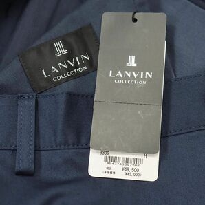 1円/春夏/LANVIN COLLECTION/46サイズ/美脚カーゴ パンツ ストレッチ ツイル 無地 ワンタック 上品 日本製 新品/紺/ネイビー/gf139/の画像7