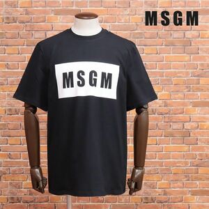 23SS/MSGM/L Size/Italy T -Frish 2000mm520 Logo Logo Print Street High Casual с коротким рукавом новый/черный/IC127/