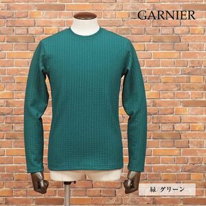 23 Spring/Summer/Garnier/LL Size/Ron T выпух по эластичности Жаккарда ◎ Комфорт ◎ Стиль -стиль экипажа с длинным рукавом Новый/Зеленый/IG160/