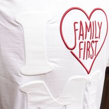 2023春夏/FAMILY FIRST MILANO/XXLサイズ/Tシャツ TS2318 立体ロゴ 刺繍 エンブロイダリー イタリア製 半袖 新品/白/ホワイト/ic123/_画像4