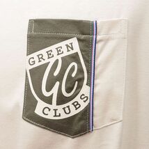 23SS/GREENCLUBS/5(XL)サイズ/丸首Tシャツ なめらか美艶 ジャージー伸縮 胸ポケット ロゴ 日本製 半袖 新品/ベージュ/it106/_画像5