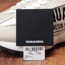 DSQUARED2/42(27-27.5cm)/スニーカー SNM0232 スエード レザー 撥水生地 ロゴ プリント イタリア製 スポーティー 新品/白/ホワイト/id296/_画像6