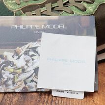 PHILIPPE MODEL/43(28-28.5cm)/Italy製スニーカー TROPEZ X スエード＆ムラ染めレザー ワッペン シューズ 新品/カーキ×茶/ic666/_画像6