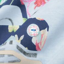 BOB/Sサイズ/イタリー製Tシャツ ジャージー伸縮 ハンドメイド 刺繍 乗り物 かわいい クルーネック 半袖 新品/青/ブルー/ib358/_画像6