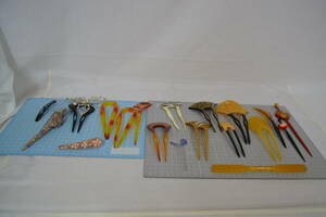 M5). ornamental hairpin . hair ornament . stop etc. . matching 19 pcs. box etc. less 