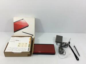 ニンテンドー DS Lite クリムゾンブラック 充電器　ACアダプター タッチペン付き　※起動確認済み・本体にキズあり　DSライト　【D-03】