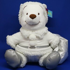 1円～ ★DKG★ 未使用 Disney ディズニー white the pooh ホワイトプー 白 くまのプーさん ホワイト クリスマス ぬいぐるみ 32cm