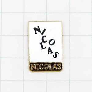 DKG★ PINS ピンズ フランス 雑貨 ピンバッチ ピンバッジ ピンバッヂ P587　NICOLAS　ニコス　ニコラ　ニコラス