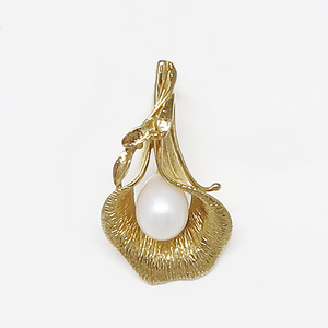 DKG ★ K18 Pearl Pearl Pendant Top 18 Gold Pearl Pearl Pearl Top Accessories