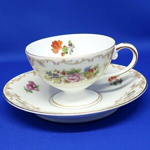 DKG★ Noritake オールド ノリタケ 王冠バナー 月桂樹 M印 デミタスカップ ＆ ソーサー　王冠幕 オールドノリタケ カップ＆ソーサー