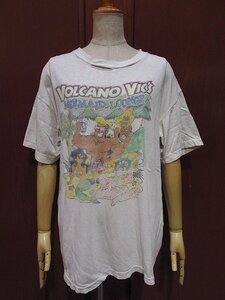 ビンテージ80's●VOLCANO VIC'S MERMAID LOUNGEプリントTシャツ白●240405c1-m-tsh-ot 1980sメンズ半袖古着トップス