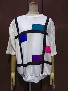 ビンテージ80’s90's●レディース装飾付き半袖Tシャツsize L●240407m8-w-tshトップスデザイン古着