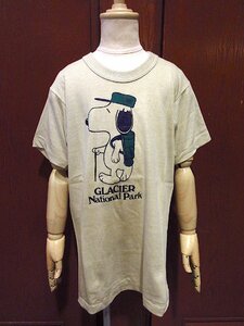 ビンテージ70's●DEADSTOCKキッズSNOOPY半袖Tシャツベージュsize L(14-16)●240408c6-k-tsh-stock 1970sデッドストックスヌーピー