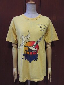 ビンテージ70's●Fabulous Florida KeysオーシャンプリントTシャツ黄size L(42-44)●240416c5-m-tsh-ot 1970s古着トップス半袖