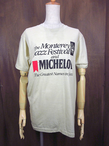 ビンテージ80's●DEADSTOCK MICHELOB Monterey Jazz Festival Tシャツsize L●240421j6-m-tsh-otビール古着1980sデッドストック