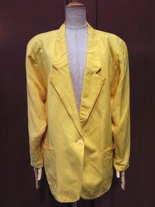 ビンテージ80's90's●nordstromレディース1Bテーラードジャケット黄size 12●240430c2-w-jk-tl 1980s1990sブレザー古着アウター