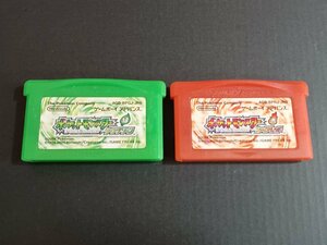 ゲームボーイアドバンス GBA ポケットモンスター リーフグリーン/ファイアレッド (箱・説明書欠品) 2本セット ジャンク