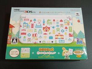 Newニンテンドー3DS LL本体 RED-001 どうぶつの森 ハッピーホームデザイナー パック 動作確認済 ユーズド