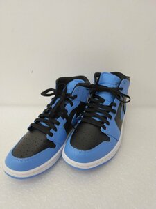 NIKE AIR JORDAN 1 MID ナイキ エアジョーダン 1ミッド スニーカー ブルー/ブラック DQ8426-401 26.5cm 箱なし ユーズド