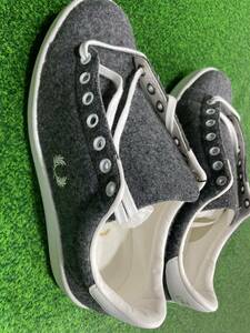  exhibition unused goods /FRED PERRY/ Fred Perry / wool material / shoes / gray /37(22.5-23.0cm)