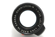 ライカ ズミクロン Leica Summicron M 50mm f2 第二世代 フード付き Canada #586_画像9
