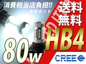 グランドハイエース/クラウン/フォグLED/HB4/送料無料80w/CREE