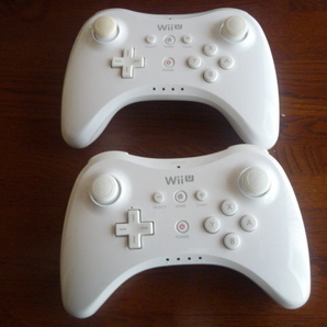 Nintendo WiiU PRO Controller shiro コントローラー 2個 任天堂 純正品の画像1