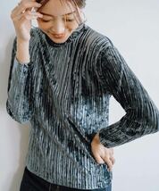 未使用美品 ANNA LUNA アンナルナ ベロア ハイネックトップス M カットソー_画像5