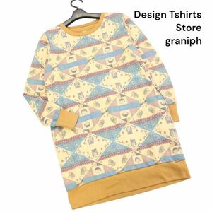 Design Tshirts Store graniph グラニフ × ちびまる子ちゃん♪ さくらももこ 総柄 スウェット ワンピース Sz.F　レディース　K4T00397_4#F