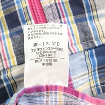 Paradiso パラディーゾ 通年 ロゴ刺繍♪ マドラス チェック コットン ブルゾン ジャケット Sz.L　レディース ゴルフ　K4T00461_4#O_画像7