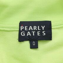 PEARLY GATES パーリーゲイツ 春夏 ロゴ♪ 半袖 ハーフジップ シャツ Sz.0　レディース ゴルフ　K4T00450_4#A_画像5