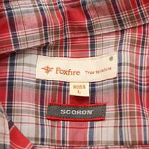 Foxfire フォックスファイヤー 通年 スコーロン♪ ポリ&コットン 長袖 ワーク チェックシャツ Sz.L　レディース アウトドア　K4T00467_4#C_画像5