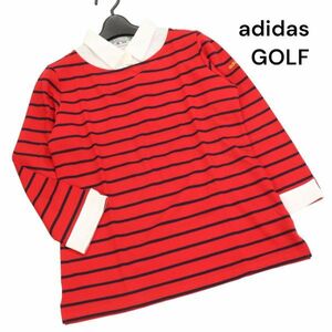 adidas GOLF アディダス ゴルフ 春夏 レイヤード風♪ 長袖 ボーダー シャツ Sz.L　レディース 　K4T00465_4#A