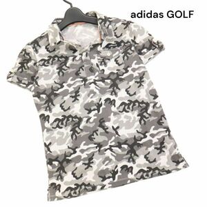 adidas GOLF アディダス ゴルフ 春夏 adipure♪ カモフラ 迷彩 総柄 半袖 ポケット ポロシャツ Sz.S/P　レディース　K4T00485_4#A