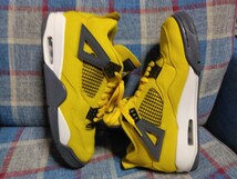 AIR JORDAN Ⅳ RETRO OG TOUR YELLOW/DARK BLUE GREY エアジョーダン 4 CT8527-700 US8.5 26.5cm 中古 ライトニング LIGHTNING 黄 イエロー_画像6