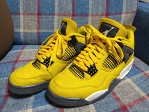 AIR JORDAN Ⅳ RETRO OG TOUR YELLOW/DARK BLUE GREY エアジョーダン 4 CT8527-700 US8.5 26.5cm 中古 ライトニング LIGHTNING 黄 イエロー_画像1