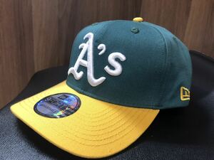 ニューエラ キャップ 帽子 NEWERA アスレチックス A‘s グリーン系　フリーサイズ