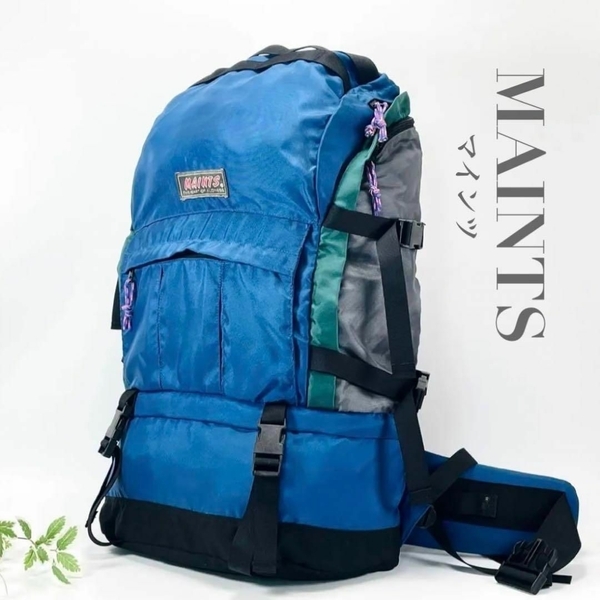 MAINTS マインツ リュック バックパック ザック ブルー 青 トレッキング 登山 山登り アウトドア キャンプ ロゴ リュックサック