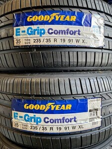 タイヤ交換可 新潟 送料無料 未使用４本　235/35R19 91W XL 夏タイヤ E-Grip Comfort(R0005)235/35/19　ゴルフ 308　アウトレット品