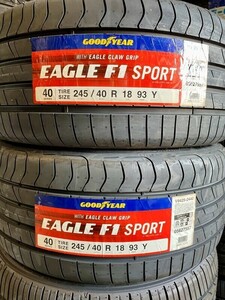 交換歓迎 新潟 送料無料 新品未使用４本　グッドイヤー F1 SPORT　245/40R18 93Y　2020年～ 夏タイヤ(R0002)アウトレット 245/40/18