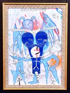 Art hand Auction Authenticity guaranteed / NAZE x Shozo Taniguchi / Mixed media / 2023 / Valuable one-of-a-kind items / Featured artists / Yayoi Kusama Yoshitomo Nara Takashi Murakami KYNE Reki Yamaguchi, artwork, painting, acrylic, gouache